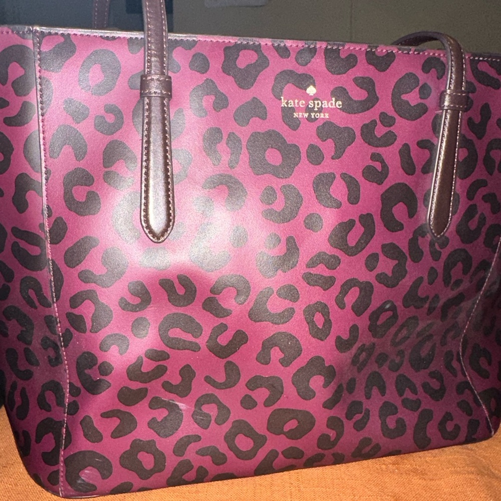 Kate Spade Purple Leopard Print Purse
